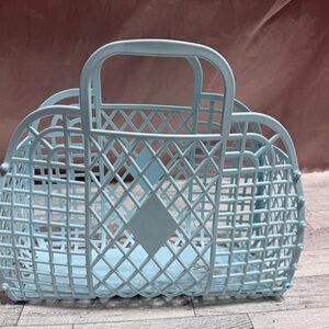 Stylish Blue Retro Basket Jelly Bag By Sun Jellies